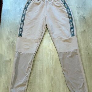 Gymshark Beige Joggers with Side Branding